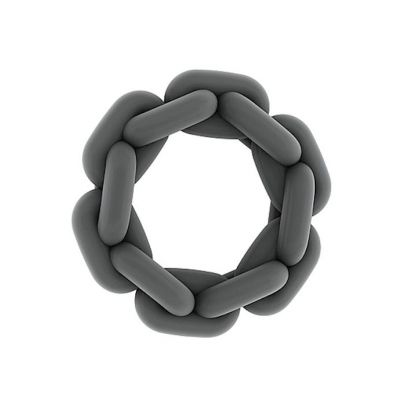 No4 Chain Cockring Grey