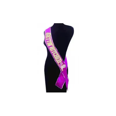 Getting Hitched Glow In The Dark Sash Pink