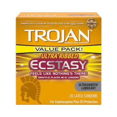 Trojan Ultra Ribbed Ecstasy 26 26