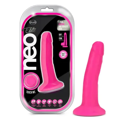 Neo Elite 6 inch Silicone Dual density Cock Neon Pink