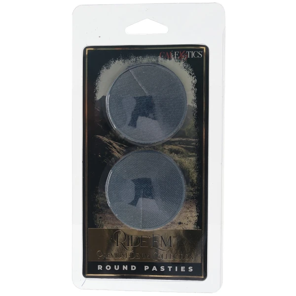 Ride 'em Premium Denim Collection Round Pasties
