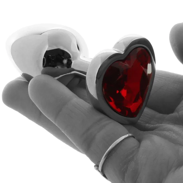 Adam & Eve Small Red Heart Gem Anal Plug