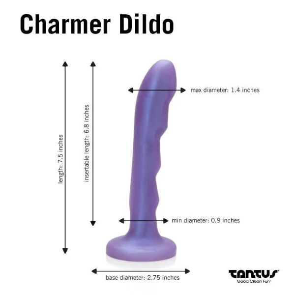 Tantus Charmer Silicone G-Spot and P-Spot Dildo 6 Inch