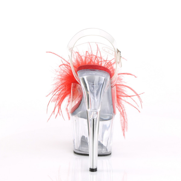 7 inches Heel, 2 3/4 inches PF Ankle Strap Sandal w/ Feather Pearl — image 8 of 12