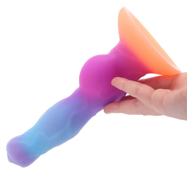 Space Cock Glow-in-The-Dark Alien 8.5" Silicone Suction Cup Dildo By Creature Cocks