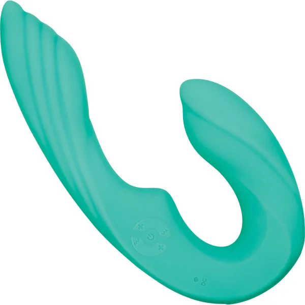 Gender X Strapless Seashell Rechargeable Silicone Strapless Strap-On Vibrator - Aqua