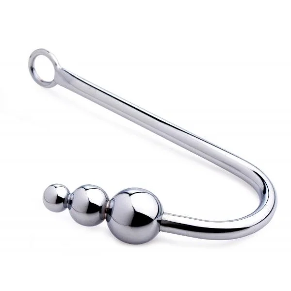 Beaded Anal Hook Stainless Steel