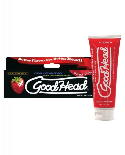 Doc Johnson Gel - Good Head Oral Gel - Sweet Strawberry - 4 oz.