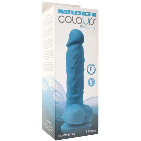 NS Novelties Colours 5″ Vibrating Blue Dildo