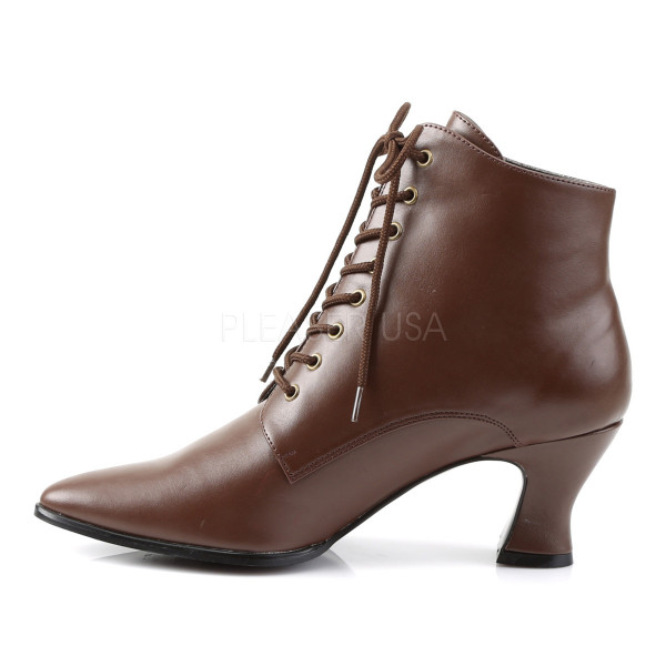 3 3/4 inches Kitten Heel Front Lace Up Ankle Boot. — image 7 of 8