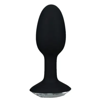 Crystal Amulet Silicone Black Butt Plug