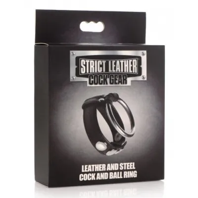 Strict Leather Steel Cock and Ball Ring