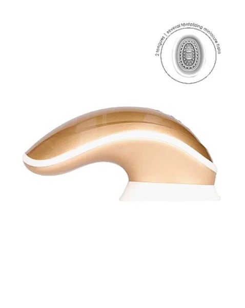 Twitch - Dual Action Hands Free Suction Vibrator - Gold