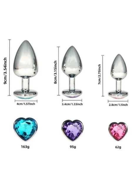Revel Heart Gem Anal Plug Set