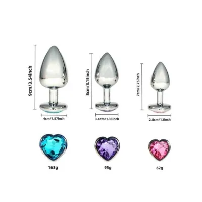 Revel Heart Gem Anal Plug Set