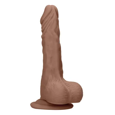 8 Inch Dong With Testicles Tan