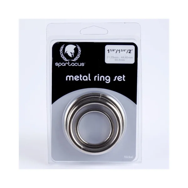 Spartacus Metal Cock Ring Set ( 3 Rings)