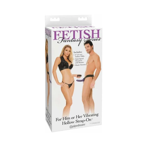 Fetish Fantasy For Him Or Her Vibrating Hollow Strap-on Purple — image 10 of 10