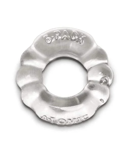 6-Pack Cockring Atomic Jock - Clear