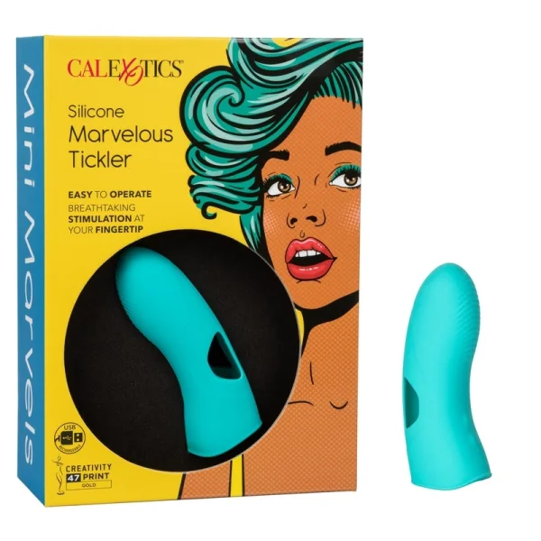 Mini Marvels Marvelous Tickler Silicone Rechargeable Finger Vibrator By CalExotics