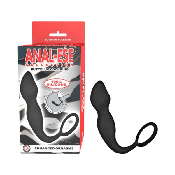 Anal-ese Collection Buttplug Cockring-black — image 5 of 5