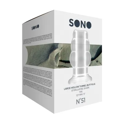 Sono No 51 Large Hollow Tunnel Butt Plug 5 Inch Translucent