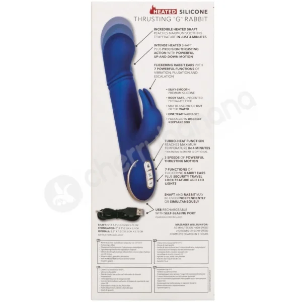 Jack Rabbit Signature Heated Silicone Thrusting G-Spot Rabbit Vibrator