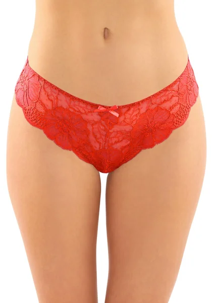 Bottoms Up Poppy Red Crotchless Panty by Fantasy Lingerie - S/M
