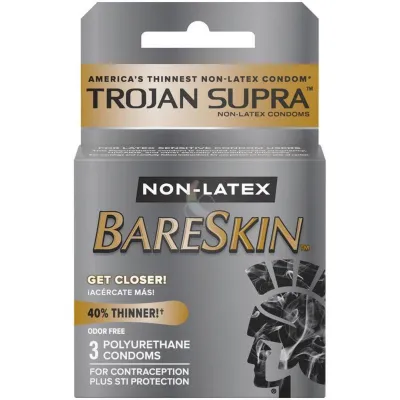 Trojan Supra Bareskin Condoms Non Latex Condoms