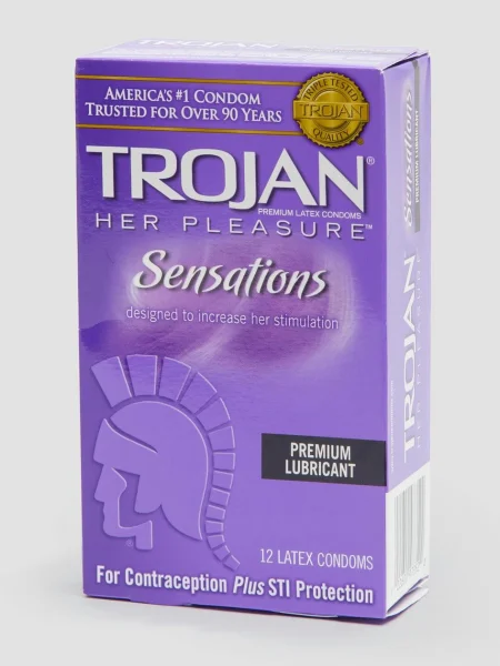 Trojan Her Pleasure Sensations Large Condoms (12 Count)