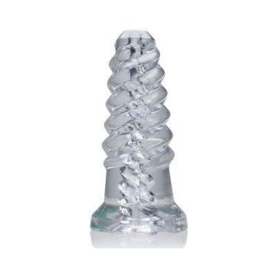 Oxballs Screw d Super Squish Corkscrew Jackoff Toy Clear