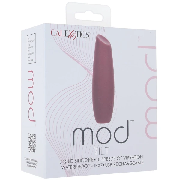 Mod Tilt Rechargeable Waterproof Silicone Clitoral Stimulator By CalExotics - Pink