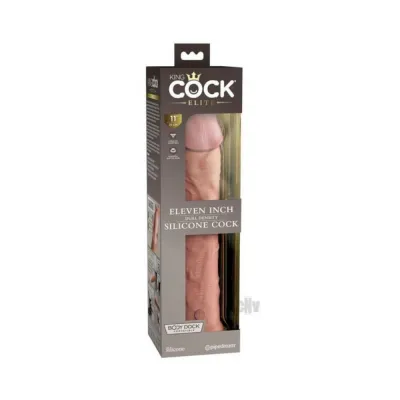 King Cock Elite Silicone Dual density Cock 11 In Light