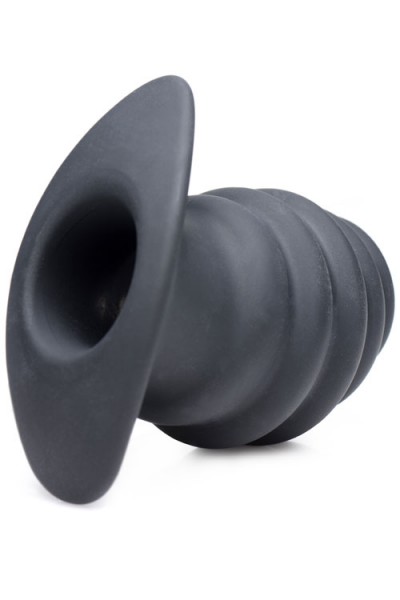 Master Series Ribbed Hollow 3.4" Silicone Butt Plug