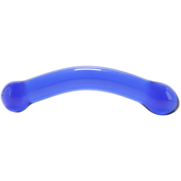 Glas 6 inches Curved Glass G-Spot Dildo Blue