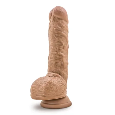 Silicone Willy s 9 Inch Silicone Dildo With Balls Mocha