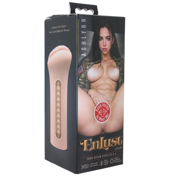 EnLust Ashlynn Open Ended Vagina Penis Masturbator By Blush - Vanilla