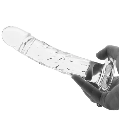 Blown Medium Realistic Glass Dildo