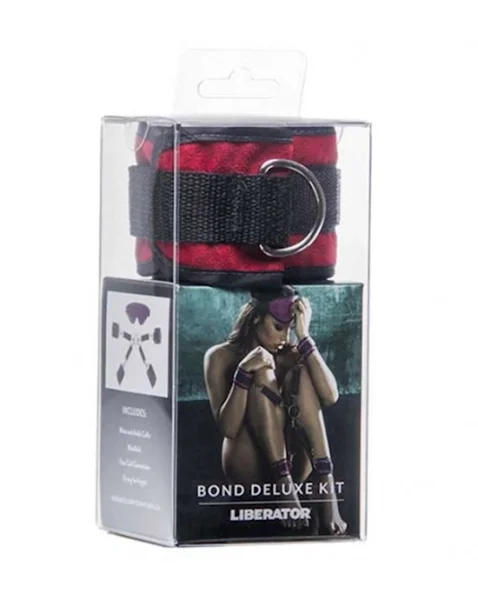 Bond Deluxe Cuff And Blindfold Kit - Purple
