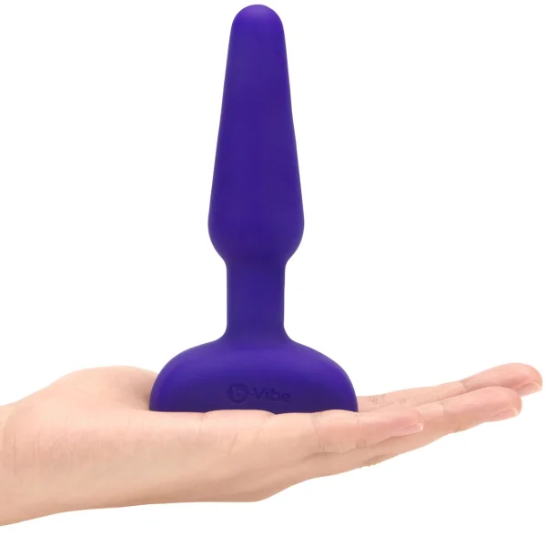 b-Vibe Trio Plug Waterproof Remote Control Vibrating Anal Toy - Purple
