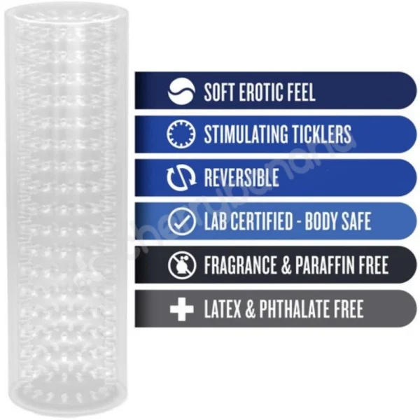 M For Men Stroke Sleeve Reversible Stroker With Ticklers