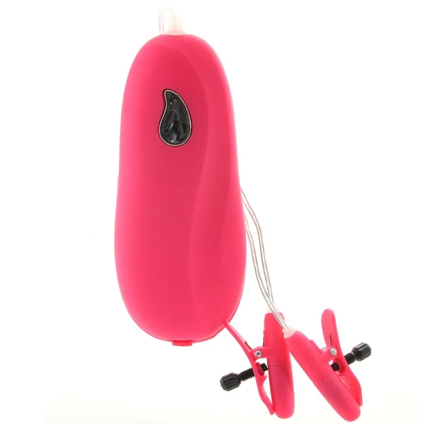 Vibrating Heated Nipple Teasers - Pink