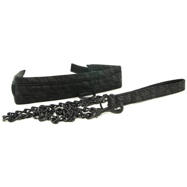 Midnight Lace Collar and Leash by Sportsheets