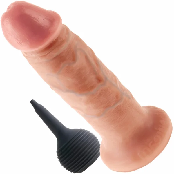 King Cock 7" Squirting Cock - Vanilla