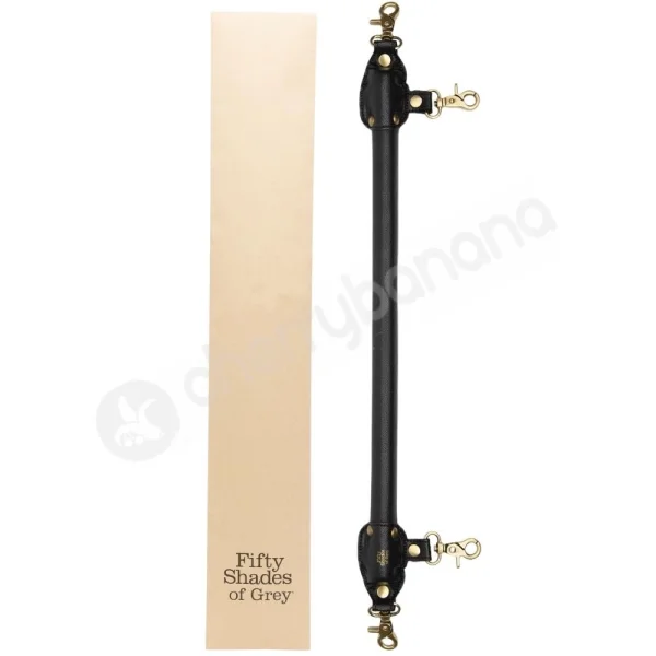 Fifty Shades Of Grey Bound To You Faux Leather Black & Gold Spreader Bar