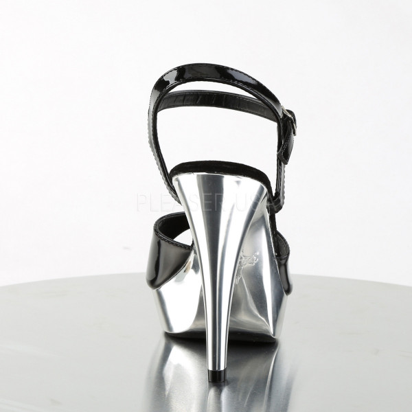 COCKTAIL-509 - 5" Heel, 1" Silver Chrome PF Ankle Strap Sandal — image 4 of 4