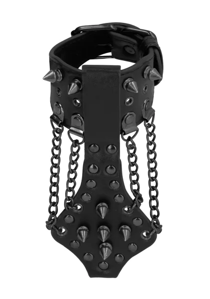 Ouch! Skulls and Bones - Spiked Bracelet with Chains