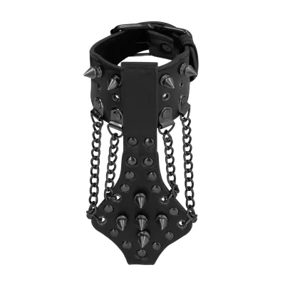 Ouch Skulls and Bones Spiked Bracelet with Chains