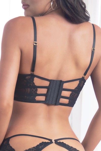 Seven Til Midnight Diamonds Are Forever Bra with Gartered Open Panty