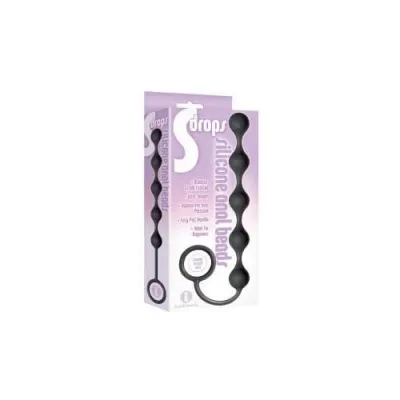The 9 s S Drops Silicone Anal Beads Black